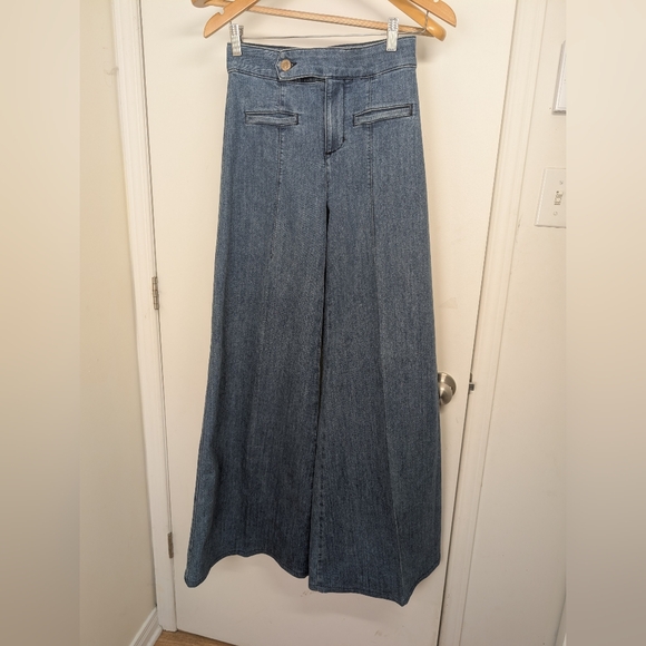 GUESS /MARCIANO BLUE PALLAZO JEANS SIZE 26 - Picture 2 of 7